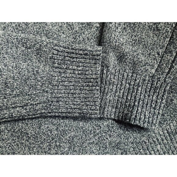 Banana Republic Gray Wool Button-Up Mock Neck Sweater Heather Gray -Large - Picture 6 of 9